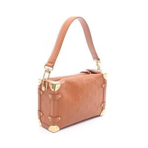 Louis Vuitton Handbag Trunk Side Brown Monogram Leather